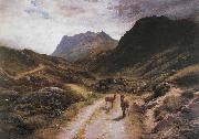Joseph Farquharson The Road to Loch Maree Sweden oil painting artist